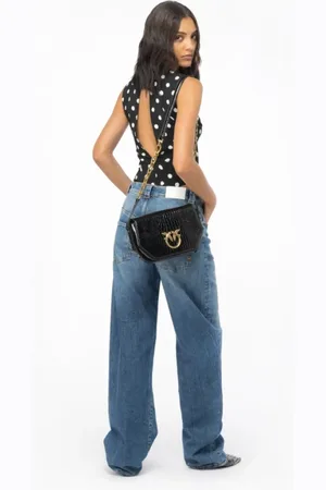 Pinko Top, Dame, Sort, M, Uld, Fitted Body Top