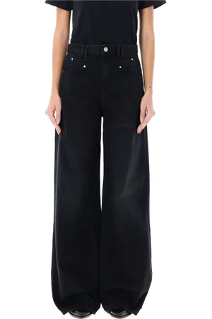 Isabel Marant Jeans, Dame, Sort, S, Bomuld, Wide Flare High Waist Jeans
