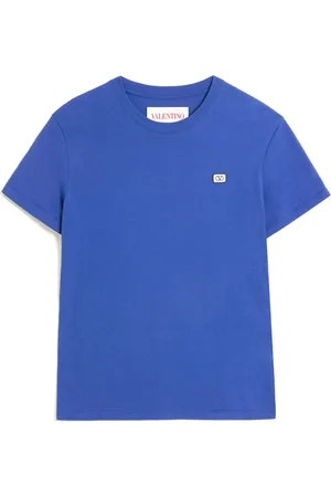VALENTINO GARAVANI Top, Herre, Blå, M, Bomuld, Casual Bomulds T-shirt