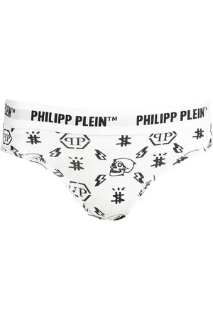 Philipp Plein Undertøj, Dame, Hvid, M, Uld, Bi-Pack Thong Trusser
