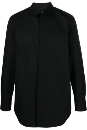 Jil Sander Skjorte, Herre, Sort, L, Bomuld, Casual Bomuldsskjorte