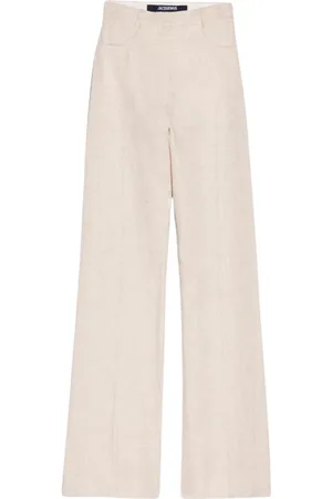 Jacquemus Bukser, Dame, , 2XS, Bomuld, Wide Leg Hør Bukser