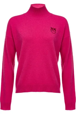 Pinko Strik, Dame, Lyserød, S, Uld, Turtleneck Sweater