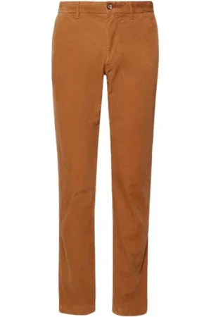 Tommy Hilfiger Bukser, Herre, Brun, W32, Bomuld, Cordfløjls Chino Bukser