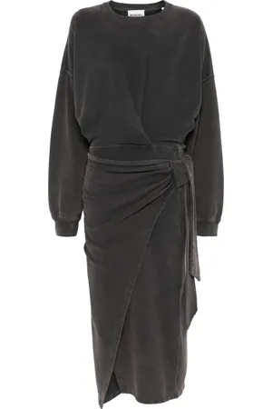 Isabel Marant Kjole, Dame, Sort, M, Bomuld, Sandrina Midi Kjole