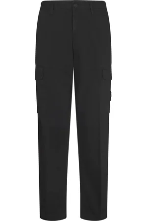 Stone Island Bukser, Herre, Sort, W32, Uld, Sort Stilfuld Bukser