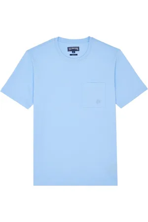 Vilebrequin Top, Herre, Blå, 2XL, Bomuld, bomuld herre skildpadde T-shirt