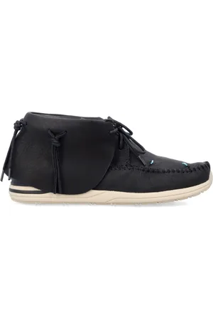 VISVIM Sko, Herre, Sort, 43 EU, Læder, Sorte Sneakers med Perledetalje
