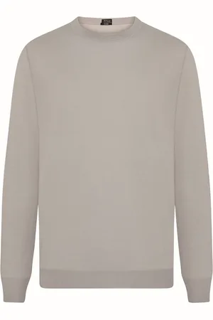 Kiton Sweathshirts & Hoodies, Herre, , S, Bomuld, Ribstrikket bomuldssweater med rund hals