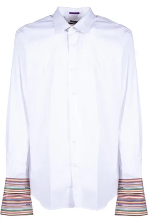 Paul Smith Skjorte, Herre, Hvid, 2XL, Bomuld, Double Cuff Skjorte