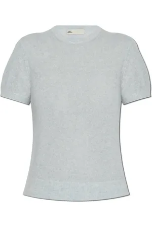 Tory Burch Strik, Dame, Blå, S, Cashmere, Cashmere Top