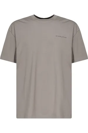 Ih Nom Uh Nit Top, Herre, Grå, XL, Bomuld, Bomuld Logo Print Crew Neck T-shirt