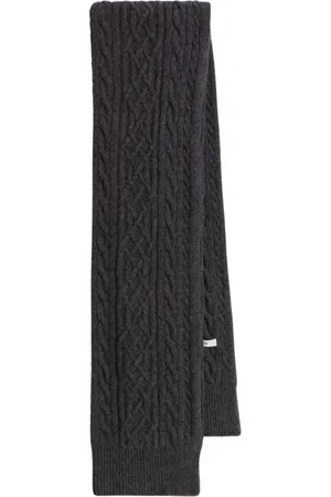 Ivy & Oak Tilbehør, Dame, Grå, ONE SIZE, Uld, Kabelstrikket Halstørklæde