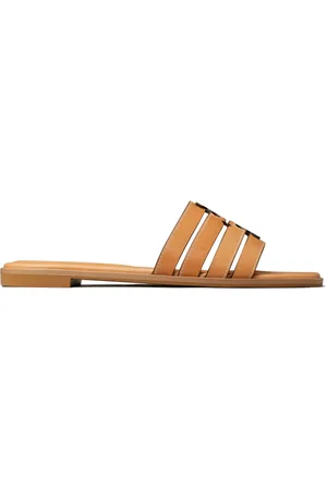 Tory Burch Sko, Dame, Brun, 37 1/2 EU, Læder, Ines Cage Slide