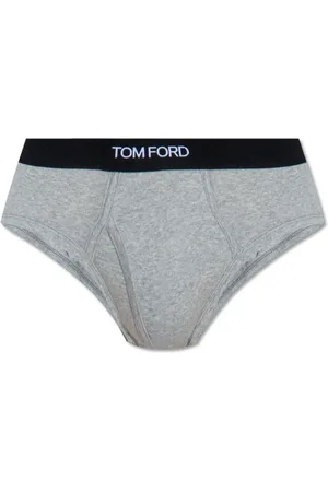 Tom Ford Undertøj, Herre, Grå, M, Bomuld, Briefs med Logo