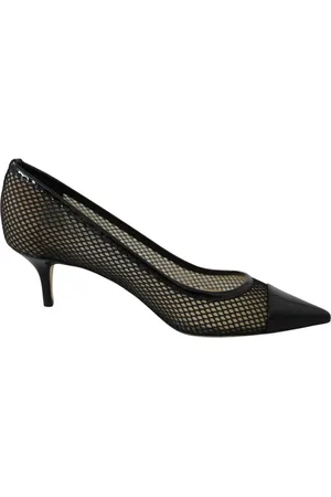 Jimmy Choo Sko, Dame, Sort, 37 EU, Sorte Mesh Stiletter med Spids Tå