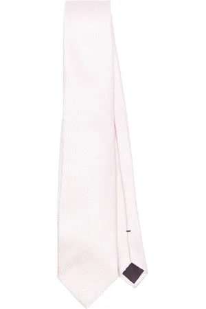Tom Ford Tilbehør, Herre, Lyserød, ONE SIZE, Silke Diagonal Basket Weave Slips
