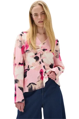 INWEAR Bluser & Skjorter, Dame, Lyserød, S, Pale Flower Clouds Bluse