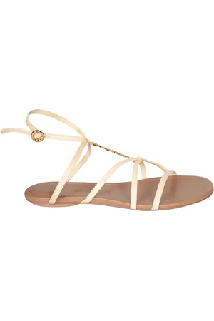 Jacquemus Sko, Dame, Hvid, 37 EU, Læder, Les Sandales Pralu Plates