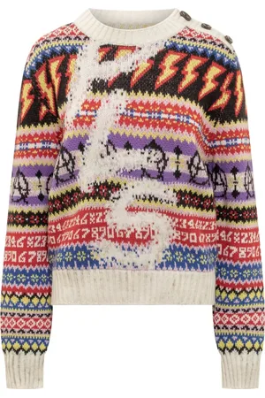 Serafini Strik, Dame, Flerfarvet, XS, Uld, Langærmet sweater