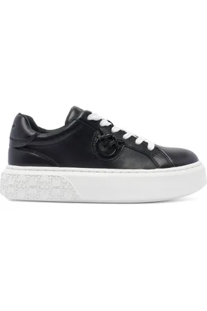 Pinko Sko, Dame, Sort, 41 EU, Uld, Love Birds Logo Sneakers