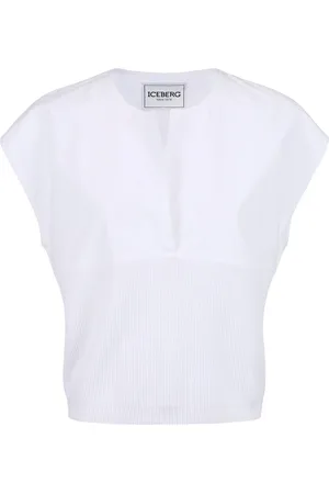 Iceberg Bluser & Skjorter, Dame, Hvid, S, Bomuld, Hvid carry-over crewneck