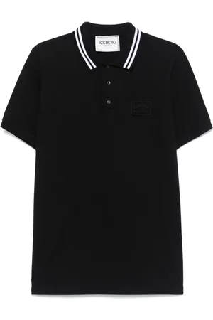 Iceberg Top, Herre, Sort, XL, Bomuld, Sortærmet Polo Sweater i Sort