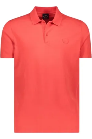 Paul & Shark Top, Herre, Rød, L, Bomuld, Cape-Dyed Bomulds Polo