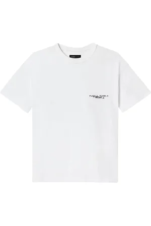 Purple Brand Top, Herre, Hvid, S, Bomuld, Hvid Logo Print T-shirts og Polos