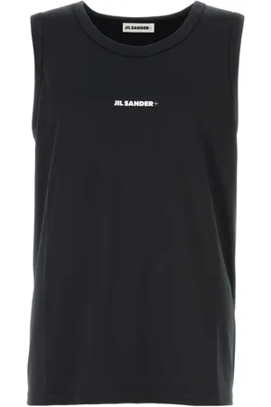 Jil Sander Top, Herre, Sort, M, Polyester, Stretch Tank Top