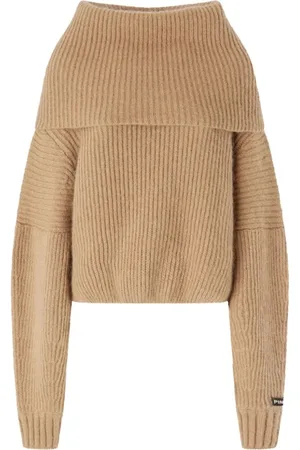 Pinko Strik, Dame, , L, Ribstrikket turtleneck sweater