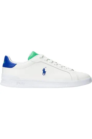 Ralph Lauren Sko, Herre, Hvid, 40 EU, Hvid Grøn Blå Sneaker
