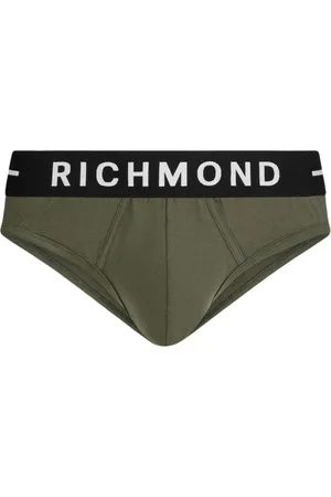 John Richmond Undertøj, Herre, Grøn, S, Bomuld, Low-rise Cotton Briefs