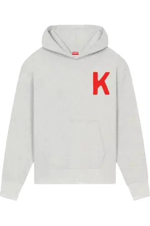 Kenzo Sweathshirts & Hoodies, Dame, Grå, XS, Bomuld, Lucky Tiger Broderet Hættetrøje