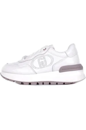 Liu Jo Sko, Dame, Hvid, 40 EU, Læder, Hvide Sport Sneakers Logo Læder Gummi