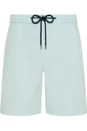Vilebrequin Shorts, Herre, Blå, W36, Bomuld, Satin Bermuda shorts lavet af Tencel og bomuld til mænd