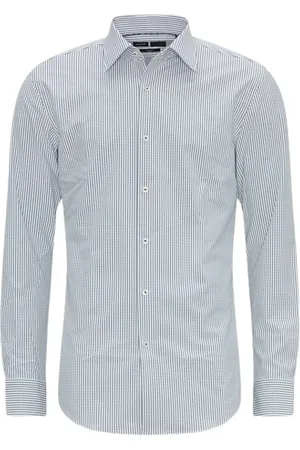 HUGO BOSS Skjorte, Herre, Blå, L, Uld, P-Hank-Kent Skjorte