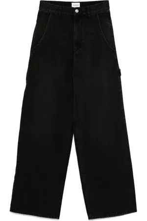Isabel Marant Jeans, Dame, Sort, 2XS, Bomuld, Sort Wide Leg Jeans med Lommer