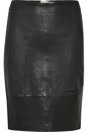 INWEAR Nederdel, Dame, Sort, 2XS, Læder, Luella Skirt