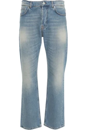 Mauro Grifoni Jeans, Herre, Blå, W32, Blå Slim Fit Stonewashed Jeans