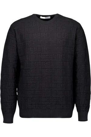 Iceberg Strik, Herre, Sort, M, Uld, Stilfuld Sort Sweater