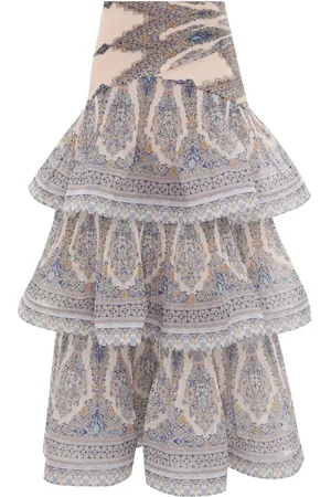 ZIMMERMANN Nederdel, Dame, Flerfarvet, XS, Maxi Nederdel