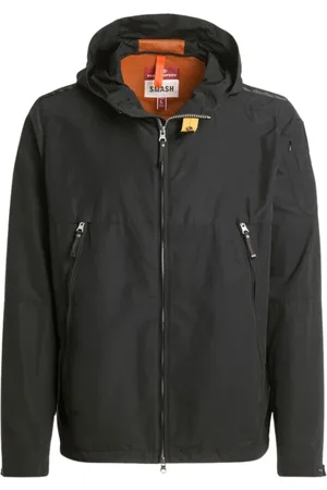 Parajumpers Jakke, Herre, Sort, 3XL, Bomuld, Hættet nylon-bomuldsjakke med ferskenagtig følelse