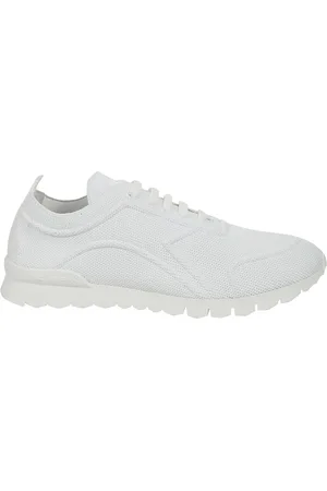 Kiton Sko, Herre, Hvid, 44 EU, Bomuld, Hvide Sneakers med Tekstur i Stof