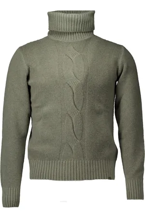Paul & Shark Strik, Herre, Grøn, L, Uld, Turtle Neck Sweater