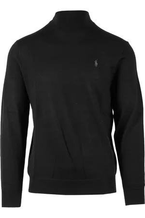 Ralph Lauren Strik, Herre, Sort, XL, Uld, Langærmet sweater