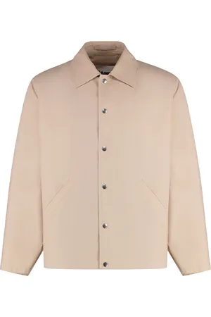 Jil Sander Jakke, Herre, , L, Bomuld, Bomuldsjakke med Kontrasterende Logoprint
