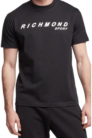 John Richmond Top, Herre, Sort, XS, Tyl, Stylish T-Shirt Ump22129Ts