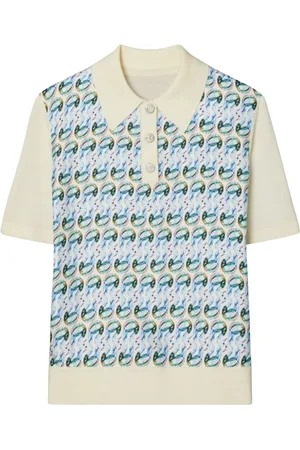 Tory Burch Top, Dame, Flerfarvet, M, Bomuld, Polo T-shirt med grafisk print