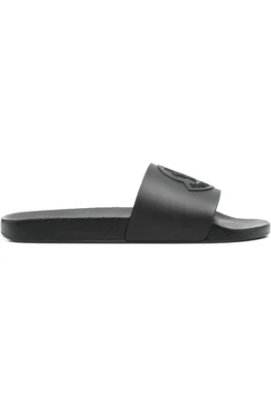 Moncler Sko, Herre, Sort, 40 EU, Uld, Sorte Sandaler til et stilfuldt look
